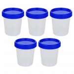 5/10 tk kaanega salatikastmekonteiner lekkekindla kruviga korduvkasutatavad virnastatavad plastikust kastmekonteinerid 5Pcs sinine
