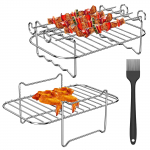 Roostevabast terasest &otilde;hufrit&uuml;&uuml;ri rest Aurutamisrestid Grillpulgad &Otilde;hkfrit&uuml;&uuml;ri t&ouml;&ouml;riistad K&uuml;psetusleivahoidik BBQ grillpliiti tarvikud