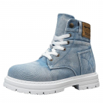 Meeste K&otilde;rge S&auml;&auml;rega Retro Denim Tennised On Moodsad Mitmek&uuml;lgsed, Kerged ja V&auml;litingimustesse Sobivad Paeladega K&otilde;rge S&auml;&auml;rega Jalan&otilde;ud 2024 Uued Suurus 39-44 39 sinine