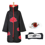 Naruto Akatsuki mantel Sasuke Itachi tuuletolmumantel Orochimaru Uchiha Madara Cosplay kost&uuml;&uuml;m XXL