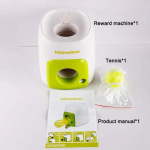 Lemmikloomapallide lekkimine toidum&auml;nguasjast Koerte tennise toidupreemiamasin Interaktiivne ravi aeglase s&ouml;&ouml;tjaga m&auml;nguasi, mis sobib kassidele ja koertele