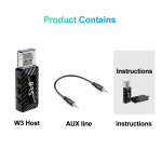 LCD-ekraan Bluetooth 5.3 helisaatja 3,5 mm AUX TF stereomuusika juhtmevaba vastuv&otilde;tja USB toiteallikas autoraadio MP3 k&otilde;lar must