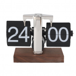 Klapitav Lauakell Automaatne Mehaaniline Klapp 24H Puidust Alus Roostevabast Terasest Vintage Retro Digitaalne Laua