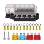 4 Way Fuse Box 32V Blade Block 1 in Out Easy to Install Spare Parts Holder Waterproof