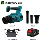 NEWBENY harjadeta elektriline puhur, 3 k&auml;iku, juhtmeta, t&otilde;husalt langenud lehtede tolmu lumet&ouml;&ouml;riist Makita 18 V-21 V aku jaoks 1 Battery-EU