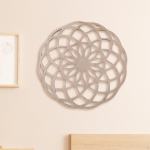 Wooden Wall Art Decor Rustic 12 inch Hollow Geometry Round Wood for Front Door Housewarming Style A
