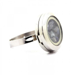 Pierres et Min&eacute;raux. Bague Saphir brut. Taille ajustable.