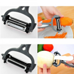 K&ouml;&ouml;gitarvikud H&ouml;&ouml;vel 360 kraadi p&ouml;&ouml;rlev kartulikoorija k&ouml;&ouml;giviljal&otilde;ikur puuvilja melon 3 tera HD