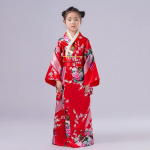 Laste Jaapani kimono traditsioonilised kost&uuml;&uuml;mid t&uuml;drukutele Cos Performance tr&uuml;kitud Yukata &ouml;&ouml;s&auml;rk algkooli&otilde;pilaste etendusfoto kost&uuml;&uuml;mid 120 red