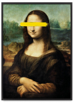 Plakat Mona Lisa da Vinci pop art w czarnej ramce 21x30 cm