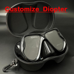 Kohanda Optiline T&auml;iskasvanute Korrigeeriv Sukeldumismask L&uuml;hin&auml;gelikkuse Klaasl&auml;&auml;ts Ujumismask Dioptrid -1,5 kuni -5,0 Pakendatud Musta Karpi