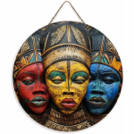 Puidust ainulaadne Aafrika mask kunstilise disainiga &uuml;mmargune puidust silt, sobib uksele, seinale, koju, tuppa, talumajja, t&auml;navale, poodi, garaaži, baari, aeda Wood