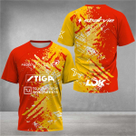 Stiilne 3D-prinditud meeste T-s&auml;rk padeli jersey hingav kiiresti kuivav tennise l&uuml;hikeste varrukatega T-s&auml;rk suur suurus spordir&otilde;ivad treeningriided 3XL