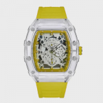 Richardi sari: Unisex kvartskell helendavate k&auml;te ja l&auml;bipaistva korpusega Gift box set kollane