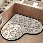 Armas s&uuml;damekujuline p&otilde;randamatt Imav Mustust h&uuml;lgav K&ouml;&ouml;k Vannituba Kulumiskindel ja Libisemiskindel 90 * 90cm