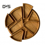 Puidust suupistete serveerimisalus, eelroogade serveerimisalus, magustoitude lauaalus, &uuml;mmargune dekoratiivne lihatoitude laud A