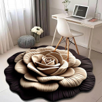 Elutuba kodu 3d kolmem&otilde;&otilde;tmeline p&otilde;randamatt lill p&otilde;randamatt kristall samet vaip &uuml;mmargune kodu pojengi kroonlehed erikujuline matt Diameter 120cm lilla