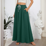 Naiste lendlevad volangidega &auml;&auml;ris, joonega maksiseelikud elastse v&ouml;&ouml;kohaga elegantsed mitmekihilised Boho pikad seelikud XXL