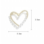 Heart Pearl Classic Pross Pins Riietus Kleit T-s&auml;rk S&uuml;da sall Prossid valge