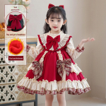 Lolita t&uuml;drukute suvine printsessikleit 2024 - Uus laste seelik 150 cm