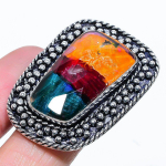 Dicorich Glass Handmade 925 Sterling Silver Jewelry Ring Size 7 j4l43