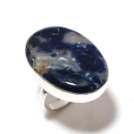 Sodalite Handmade 925 Sterling Silver Jewelry Ring Size 10 b5j49