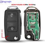 jingyuqin 2B Kaugjuhtimispult Auto V&otilde;ti 434MHz ID48 Kiip VW Volkswagen GOLF PASSAT Tiguan Polo Jetta Beetle jaoks 5K0 837 202AD 5K0837202AD 5K0837202AD popstar v&auml;rv