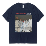 Radiohead Vintage Print T-s&auml;rk Unisex Naiste Hip Hop Rock Band Music Album Tees Harajuku T&auml;navar&otilde;ivad Unisex T-s&auml;rk Topid L&uuml;hikeste varrukatega L gray