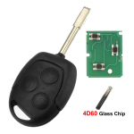 jingyuqin 3 Nupuga Pultv&otilde;ti 315MHz 433MHz 4D60 ID63 Kiip Ford Mondeo Focus Fusion Fiesta Galaxy Transit T&auml;is Autov&otilde;ti 10pieces veini dregs v&auml;rvi