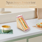 V&otilde;ileivapakendikarbid Toidukonteinerid L&auml;bipaistev v&otilde;ileiva&uuml;mbris V&otilde;ileivakolmnurksed karbid v&otilde;ileivakoogi magustoidu jaoks v&auml;ljav&otilde;etavad konteinerid 10.5*15cm