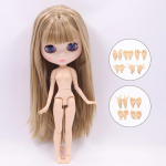 ICY DBS blyth nukk 1/6 bjd m&auml;nguasi liigendkeha valge nahk l&auml;ikiv ja matt n&auml;gu 30cm m&uuml;&uuml;gil erihind m&auml;nguasi kingitus anime nukk doll and hands AB beige