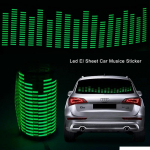 Auto esiklaasi LED heliaktiveeritud ekvalaiser neoon EL valgus muusika r&uuml;tmi vilkuv lamp kleebis stiilimine juhtplokiga 90x25cm Green