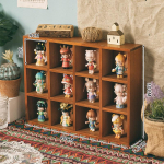 Retro puidust seinale paigaldatav vitriinkapp kaheteistk&uuml;mne lahtriga