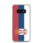 Coque T&eacute;l&eacute;phone &ndash; Samsung &ndash; Galaxy S10e &ndash; Drapeau Serbie &ndash; Supp &ndash; Mitmev&auml;rviline