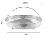 Roostevabast terasest toiduauruti korv elektriline pliit aurutusrest n&otilde;rutuskorv mitmeotstarbeline majapidamisk&ouml;&ouml;gi toiduvalmistusn&otilde;u 24.5cm h&otilde;be