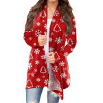 Naiste mood vabaaja j&otilde;ulutr&uuml;kiga keskmise pikkusega kardiganmantel XL