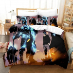 3D Prindi Mood Anime Solo Leveling Voodipesu Komplekt Poistele T&uuml;drukutele Twin Queen King Suurus Tekikott Padjap&uuml;&uuml;r Voodi poisid T&auml;iskasvanute Magamistuba 70x133cm 2pcs