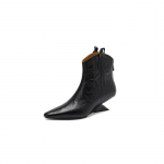 2024. aasta s&uuml;gisene KUUM M&Uuml;&Uuml;K Naiste saapad Poolsaapad ehtsast nahast naiste kingad Chelsea l&uuml;hikesed saapad paksu kontsaga naiste kingad 34 must