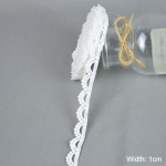 5 jardi/partii valge puuvillane tikitud pits&auml;&auml;re lindid Kangas DIY &otilde;mblemine K&auml;sitsi valmistatud k&auml;sit&ouml;&ouml; materjalid r&otilde;ivad riided aksessuaarid