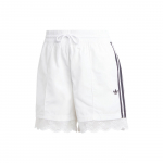 Adidas Originals Trefoil pits&auml;&auml;rendiga 3-triibulised l&uuml;hikesed p&uuml;ksid Naiste l&uuml;hikesed p&uuml;ksid Valge IL2420 XXS