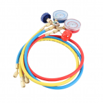 K&uuml;lmaaine kollektorm&otilde;&otilde;tur Kliimaseadme k&uuml;lmaaine laadimisvoolikud manomeetriga R12 R22 R404A R134A jaoks must