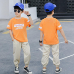 Poiste suve&uuml;likond laste triibuline kaheosaline &uuml;likond l&uuml;hikeste varrukatega k&auml;rbitud p&uuml;ksid, suvine korea versioon 160cm helehall v&auml;rv