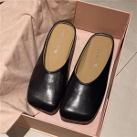 Moodsad Ruudukujulise Ninaga Lamedad Kingad-Mules Naiste Sussid Suvised Slingback-Sandaalid 2024 Uus Mood Vabaaja Pl&auml;tud Zapatillas Naiste Lium&auml;ed 36 beež