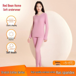 Hongdou Home Women's Brushed Thermal Underwear Set L