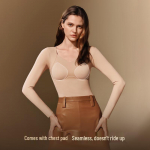 Herbal Essence 2025 Women's Warm Slimming Long-Sleeve Shaping Top with Built-in Bra M