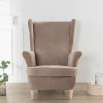 [2-osaline komplekt] Pehme elastne tiigrikujuline tabureti kate, toolikate, diivanikate T&auml;ielikult kattev &uuml;hekordse seljatoega diivanikate Plush Tiger Stool pruun