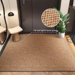 Imitatsioon sisalist libisemiskindel sissep&auml;&auml;sumatt - Kulumiskindel, kergesti puhastatav, mustust h&uuml;lgav ananassir&otilde;ngaste disainiga vaip 140*200 cm kaamel