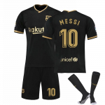 Klassikaline 20/21 Messi Barcelona Jerseys laste jalgpallitreeningkost&uuml;&uuml;mi komplekt 28 must