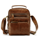 Ehtne nahast &otilde;lakott, Crossbody kott, Vintage meeste crossbody kott, K&otilde;rgetasemeline igap&auml;evane vabaaja meeste kott pruun