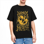 Meeste Naiste Napalm Death Muusikab&auml;ndi S&auml;rk Death Metal 100% Puuvillased Topid H&auml;mmastav L&uuml;hikeste Varrukatega &Uuml;mara Kaelusega T-s&auml;rk Pluss Suuruses S&auml;rk XXXXXL must